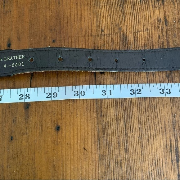 Cache Leather Silver Medallion Belt Sz M - Picture 6 of 8